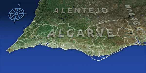 Vista aerea do Algarve